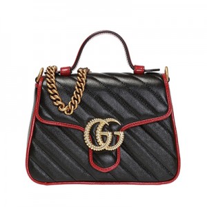 グッチ GUCCI GGマーモント ミニ トップ ハンドルバッグ 583571 0OLFX 8277