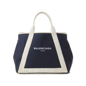 バレンシアガトートバッグ NAVY CABAS M ネイビー カバ キャンバス ブルー レディース 339936 K9H1N 4092​