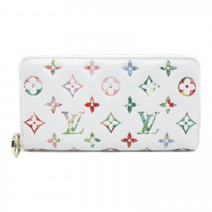 ルイヴィトンラウンドファスナー長財布コピー ジッピー・ウォレット LV ガーデン ラムレザー ホワイトマルチ M81694