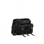 プラダ PRADA ナイロン×サフィアーノ ショルダーバッグ ブラック 1BD225_V44_F0002_V_OOH