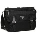 プラダショルダーバッグ ヴェラ トライアングルロゴ ブラック レディース メンズ PRADA 1BD671 V44 F0002