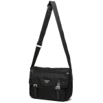 プラダショルダーバッグ ヴェラ トライアングルロゴ ブラック レディース メンズ PRADA 1BD671 V44 F0002