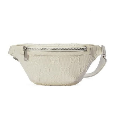 グッチ GUCCI ブラックレザー GGエンボス ベルトバッグ 658582 1W3CN 9022