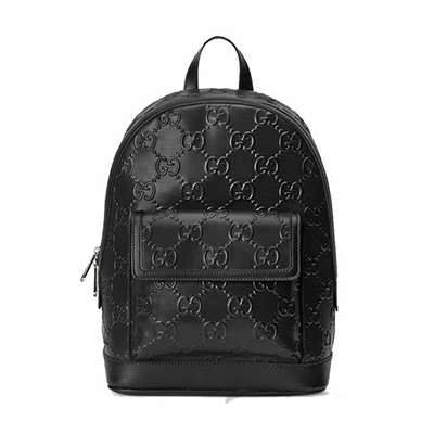 GUCCI GGエンボス バックパック リュックサック レザー ブラック 658579 1W3BN 1000