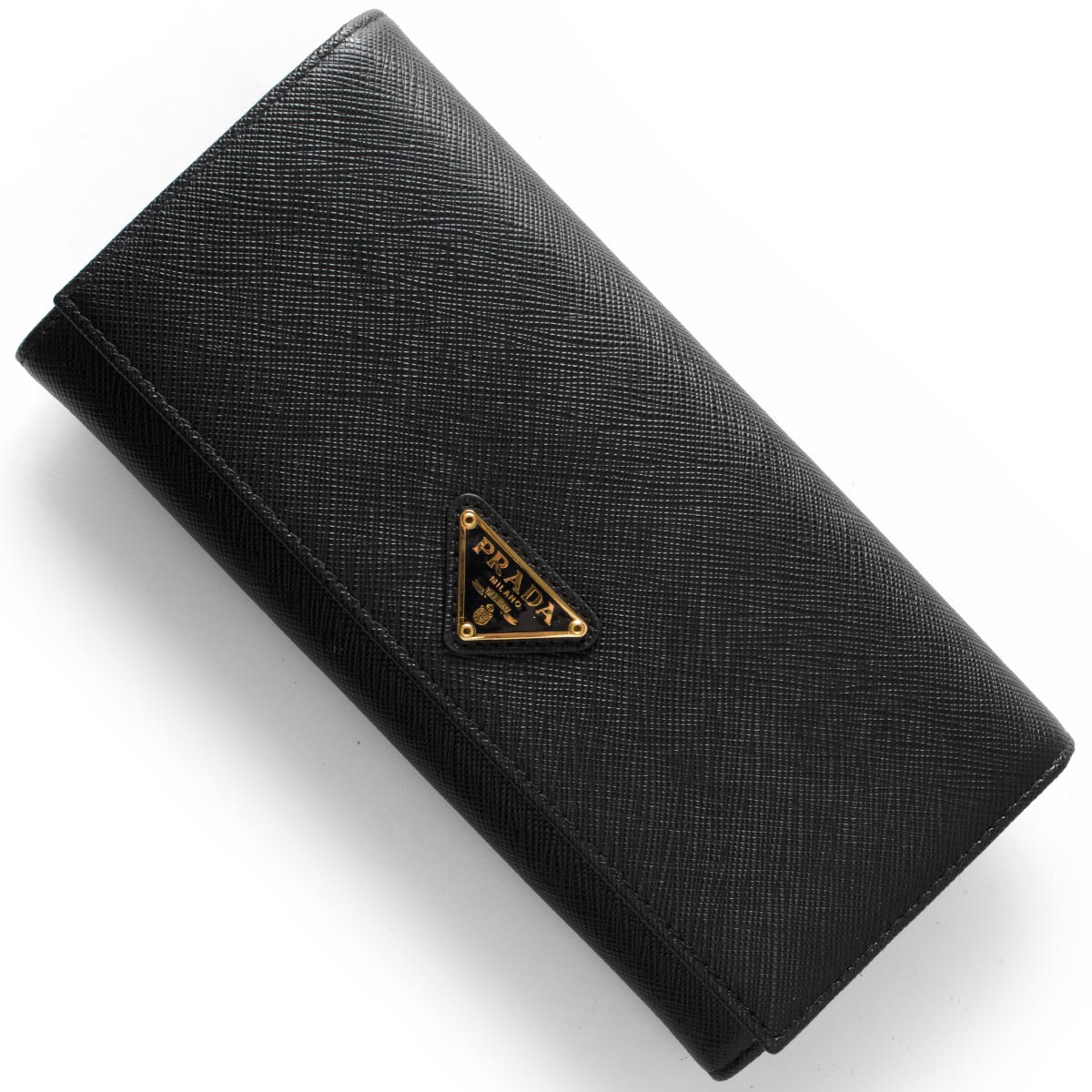 プラダ PRADA 長財布 SAFFIANO TRIANG 三角ロゴプレート ブラック 1MH132 QHH F0002 メンズ