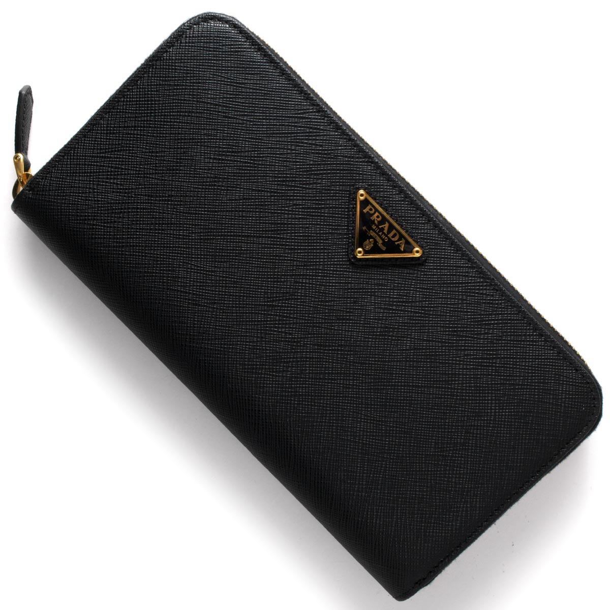 プラダ PRADA 長財布 SAFFIANO TRIANG 三角ロゴプレート ブラック 1ML506 QHH F0002 レディース