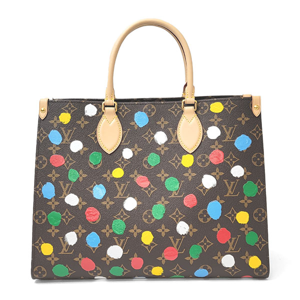 ルイヴィトン 草間彌生 バッグ LOUIS VUITTON LV x YK オンザゴー MM M46379