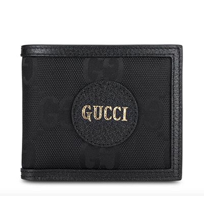 グッチ コインウォレット 二つ折り財布 ブラック ナイロン レザー 625573 H9HAN 1000