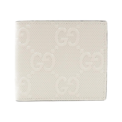 グッチ GUCCI GG柄 二つ折り財布 GGエンボス コインウォレット 二つ折り財布 レザー ホワイト メンズ 625555 1W3AN 9022