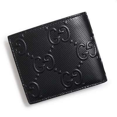 グッチ GUCCI GG柄 二つ折り財布 GGエンボス コインウォレット 二つ折り財布 レザー ブラック メンズ 625555 1W3AN 1000