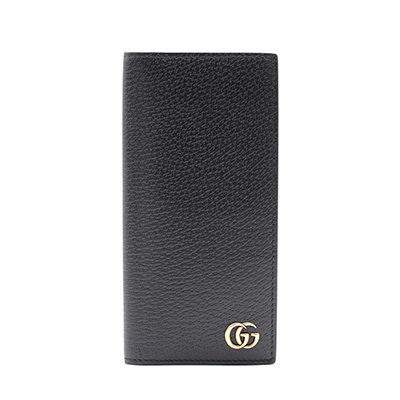 グッチ GUCCI フラップ長財布 GGマーモント メンズ レディース ブラック 428740-DJ20T-1000