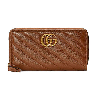 グッチ GG Marmont ダブルGロングウォレット 長財布 ブラウン 443123 0OLFT 2535