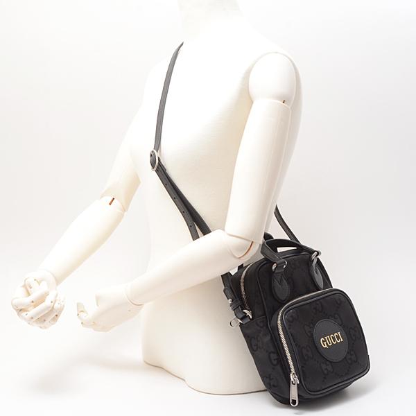 GUCCI グッチ オフサグリッドGGナイロンレザーショルダーバッグ 625850 H9HAN 1000