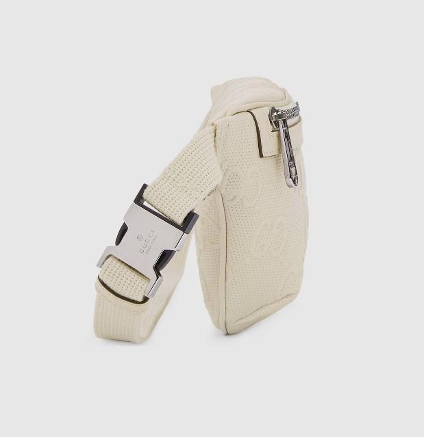グッチ GUCCI ブラックレザー GGエンボス ベルトバッグ 658582 1W3CN 9022