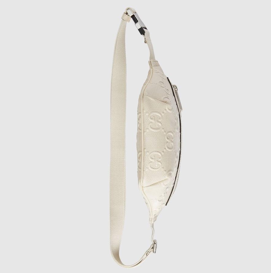 グッチ GUCCI ブラックレザー GGエンボス ベルトバッグ 658582 1W3CN 9022