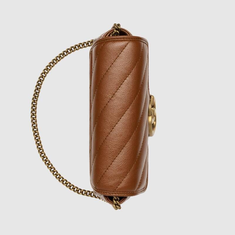 グッチ GUCCI キルティング スーパーミニバッグ ブラウン 476433 0OLFT 2535