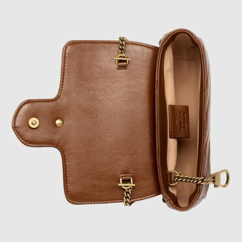 グッチ GUCCI キルティング スーパーミニバッグ ブラウン 476433 0OLFT 2535