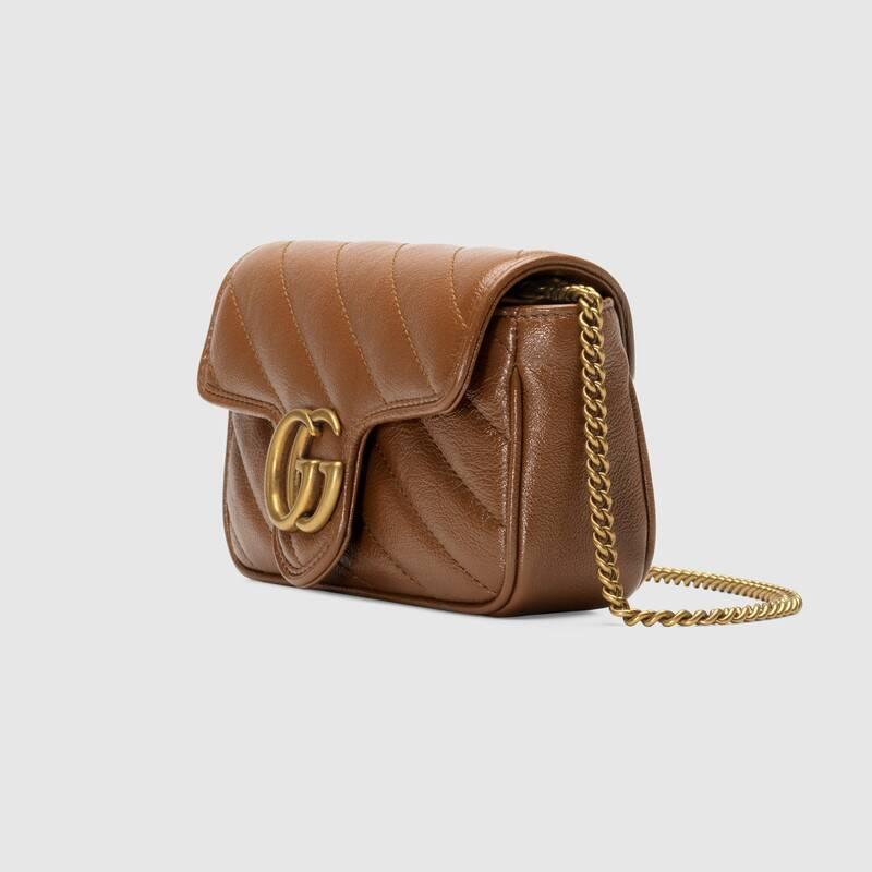グッチ GUCCI キルティング スーパーミニバッグ ブラウン 476433 0OLFT 2535