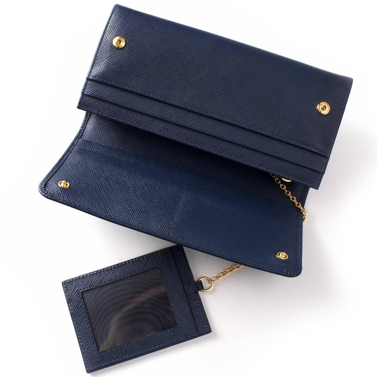 プラダ PRADA 長財布 SAFFIANO METAL ブリエッタブルー 1MH132 QWA F0016 メンズ