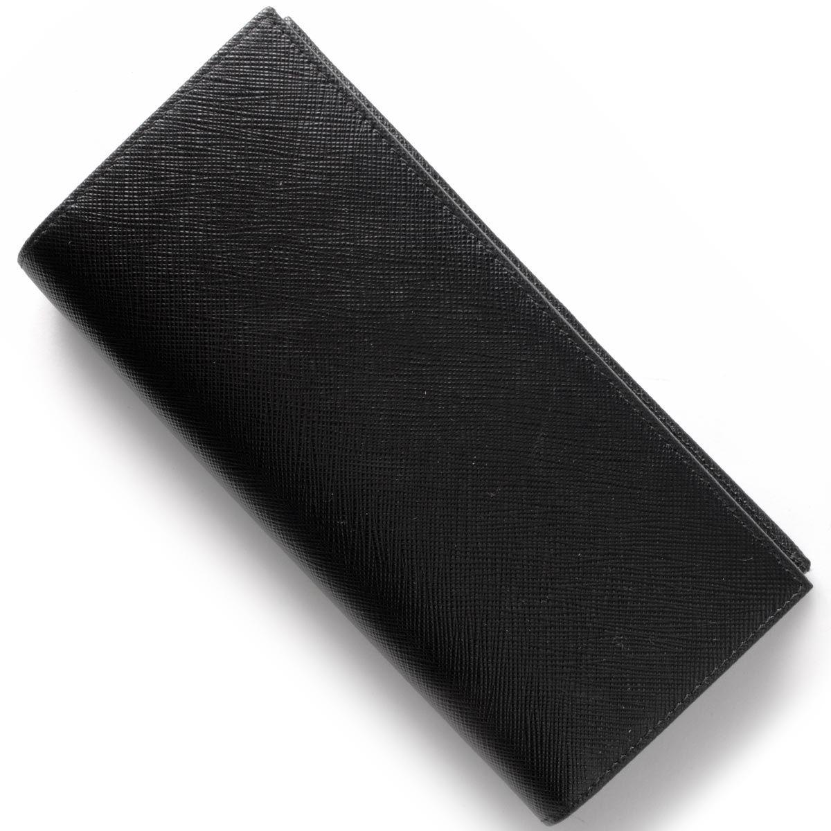 プラダ PRADA 長財布 SAFFIANO TRIANG ブラック 2MV836 QHH F0002 メンズ