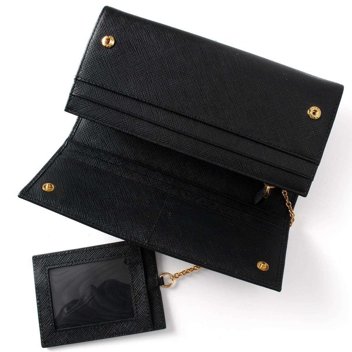 プラダ PRADA 長財布 SAFFIANO TRIANG 三角ロゴプレート ブラック 1MH132 QHH F0002 メンズ