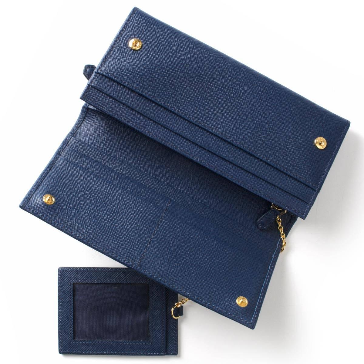 プラダ PRADA 長財布 サフィアーノ/SAFFIANO トライアングル/TRIANG 三角ロゴプレート ブリエッタブルー 1MH132 QHH F0016 レディース