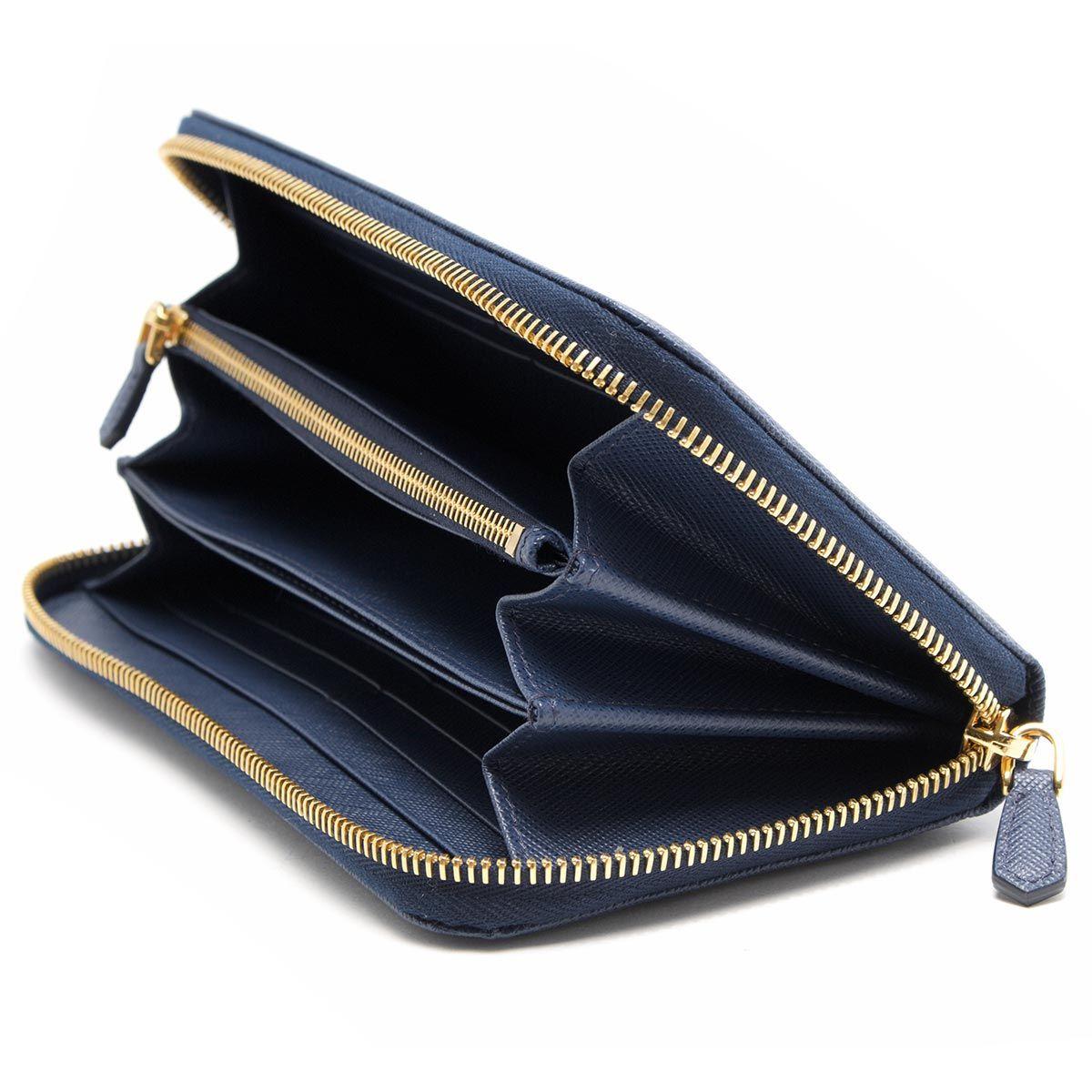 プラダ PRADA 長財布 SAFFIANO METAL ブリエッタブルー 1ML506 QWA F0016 レディース