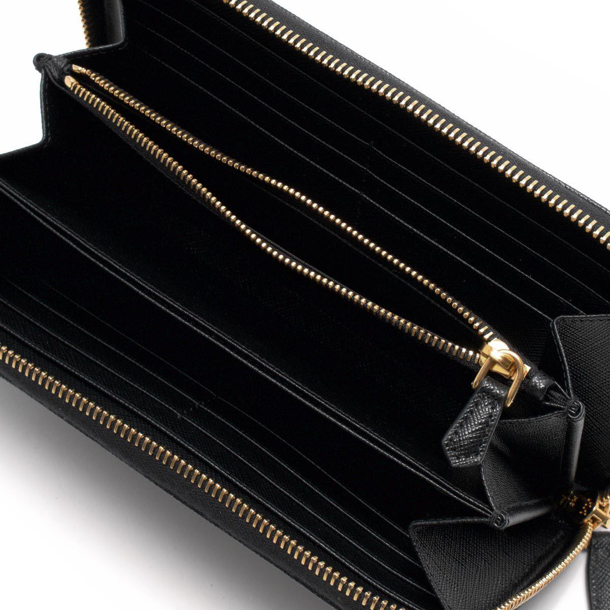 プラダ PRADA 長財布 SAFFIANO METAL ブラック 1ML506 QWA F0002 レディース