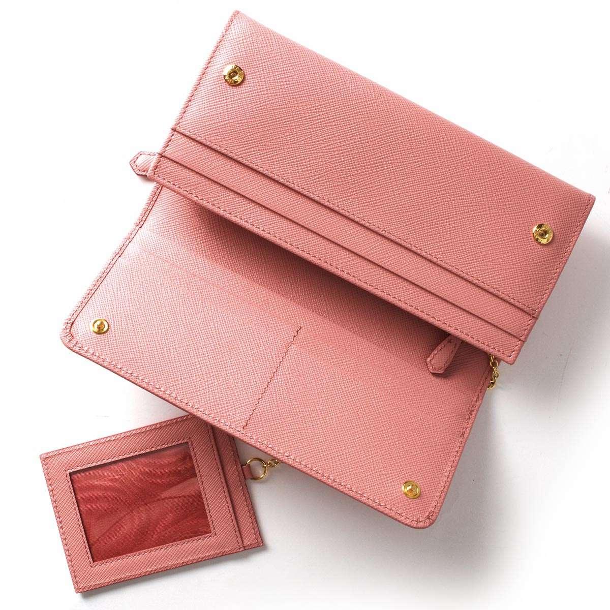 プラダ PRADA 長財布 SAFFIANO METAL ペタロピンク 1MH132 QWA F0442 レディース