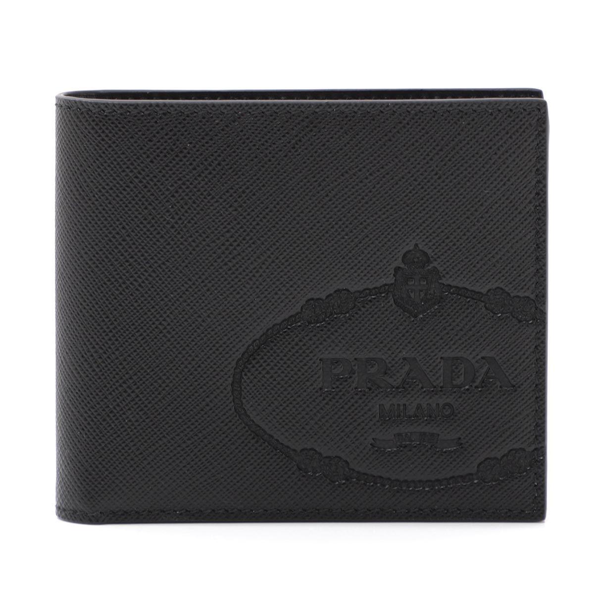 プラダ PRADA 2つ折り 財布 ブラック メンズ 2mo513 2mb8 f0002 SAFFIANO PRINT