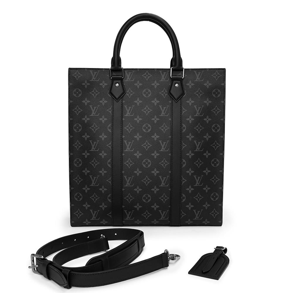 ルイ ヴィトン LOUIS VUITTON サックプラ 2Way ショルダー ハンドバッグ 斜め掛け モノグラムエクリプス M46452