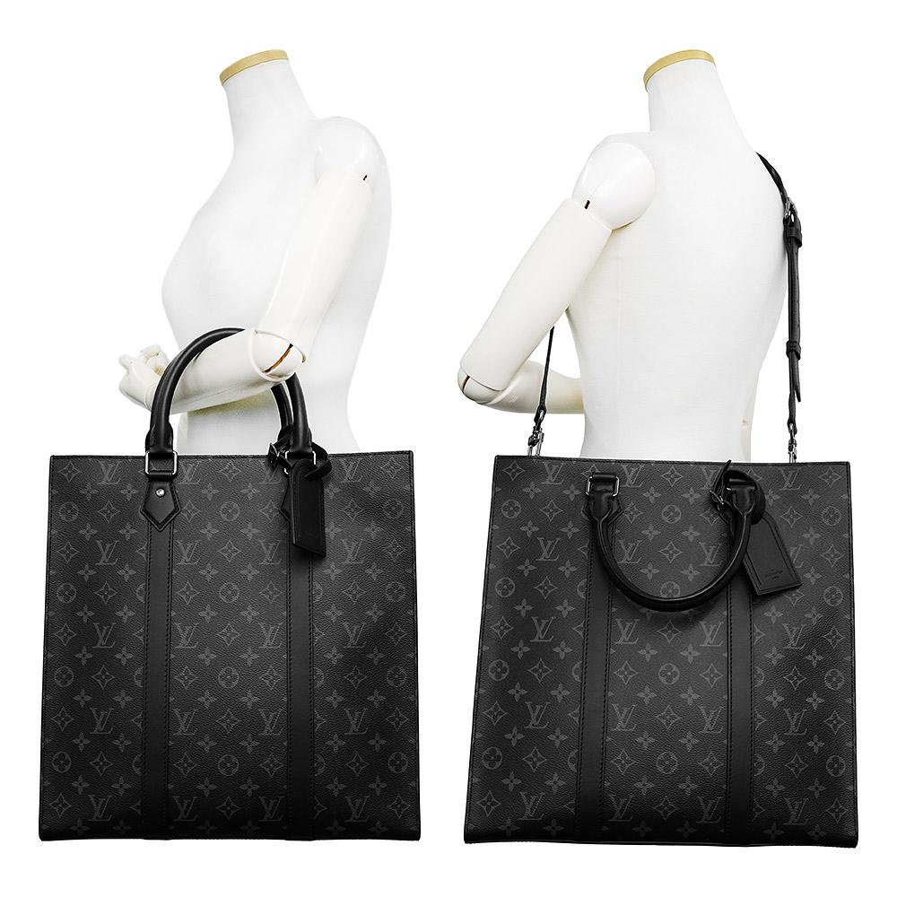 ルイ ヴィトン LOUIS VUITTON サックプラ 2Way ショルダー ハンドバッグ 斜め掛け モノグラムエクリプス M46452
