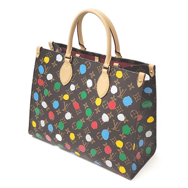 ルイヴィトン 草間彌生 バッグ LOUIS VUITTON LV x YK オンザゴー MM M46379