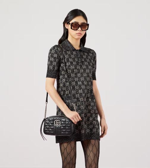 GUCCIグッチ GGマーモント キルティングショルダー スモール 447632 UM8BN 1000