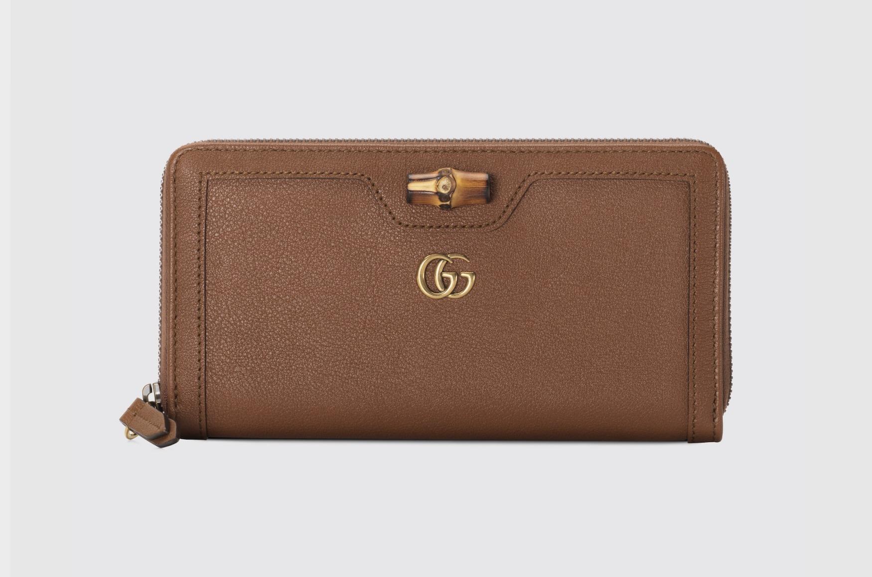 グッチ バンブー コンチネンタルウォレット ラウンド長財布 レザー ブラウン 658634 17Q0T 2535