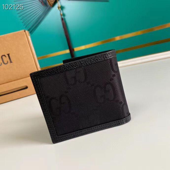 グッチ コインウォレット 二つ折り財布 ブラック ナイロン レザー 625573 H9HAN 1000