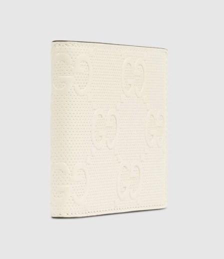 グッチ GUCCI GG柄 二つ折り財布 GGエンボス コインウォレット 二つ折り財布 レザー ホワイト メンズ 625555 1W3AN 9022