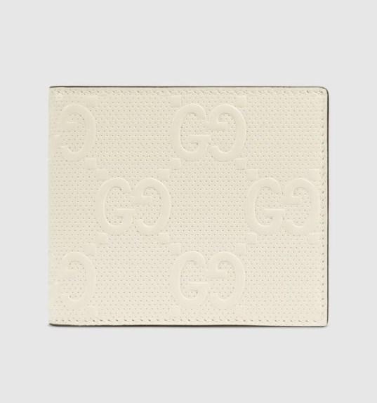 グッチ GUCCI GG柄 二つ折り財布 GGエンボス コインウォレット 二つ折り財布 レザー ホワイト メンズ 625555 1W3AN 9022