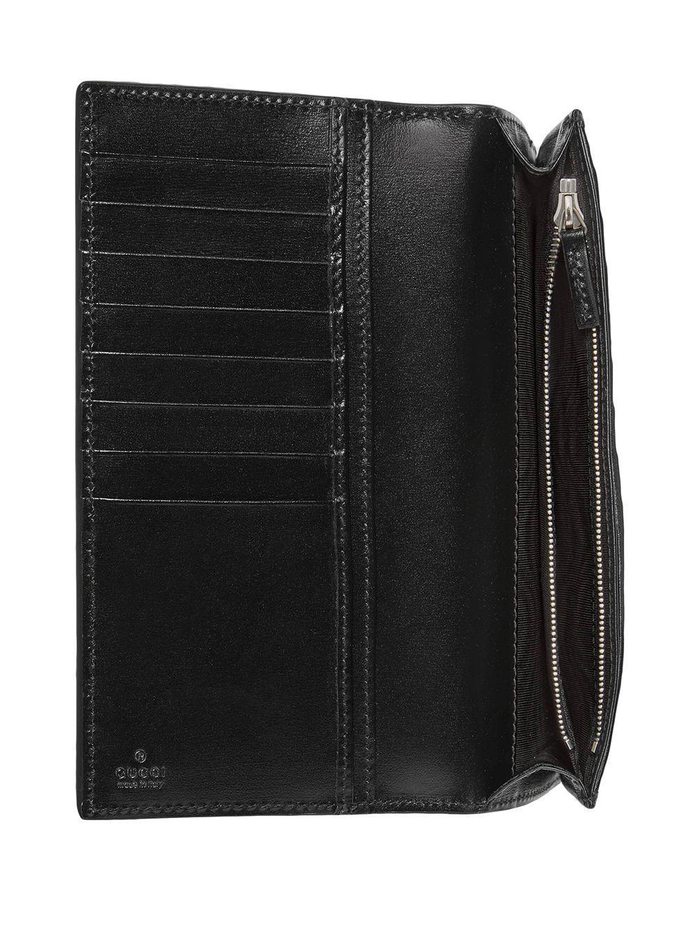 グッチ GUCCI GGマーモント レザー ロングウォレット ブラック 428740 0YK0N 1000