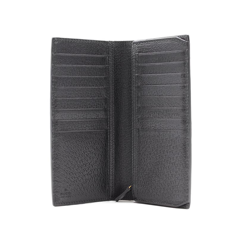 グッチ GUCCI フラップ長財布 GGマーモント メンズ レディース ブラック 428740-DJ20T-1000