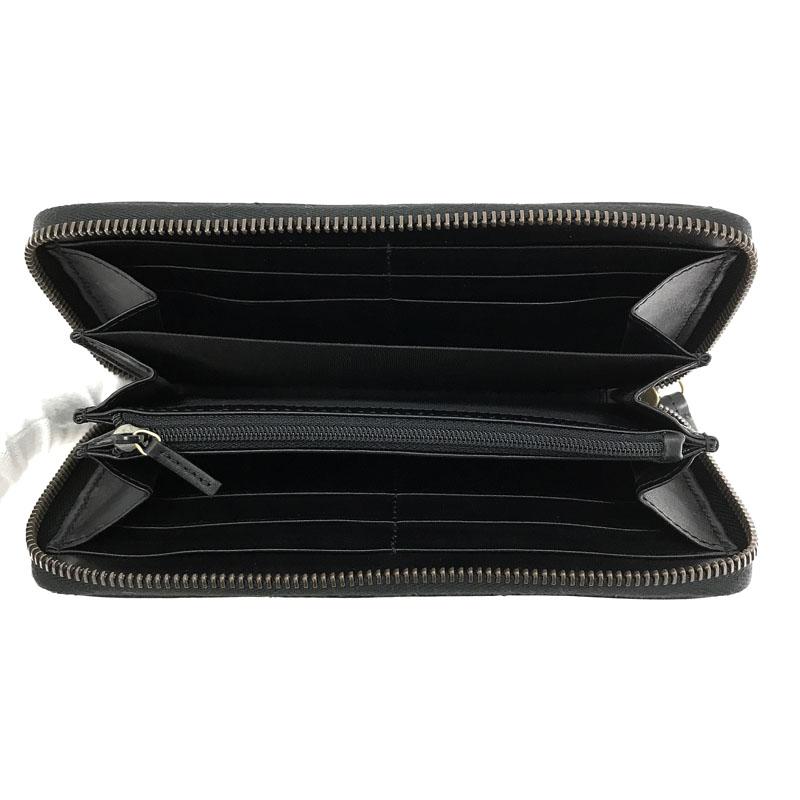 GUCCI グッチ GGマーモント ラウンドファスナー長財布  キルティングレザー ブラック 474814 DRW1T 1000