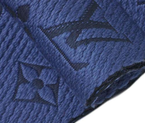 LOUIS VUITTON ルイ・ヴィトン マフラー エシャルプ・ロゴマニア ブルーデニムダーク M70812