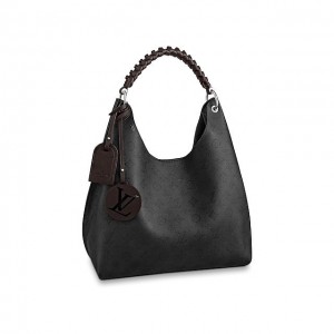 ルイ・ヴィトン LOUIS VUITTON カーメルバッグ モノグラム マヒナレザー ブラック M52950