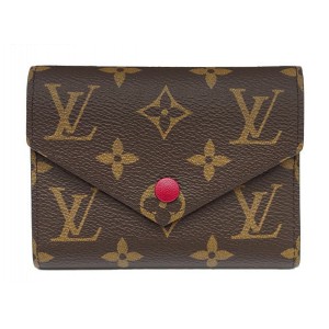 ルイヴィトン ポルトフォイユ・ヴィクトリーヌ モノグラム M41938　フューシャ　コンパクト財布