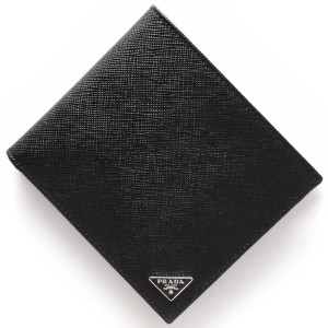 プラダスーパーコピー PRADA 二つ折り財布 SAFFIANO TRIANG ブラック 2MO738 QHH F0002 メンズ