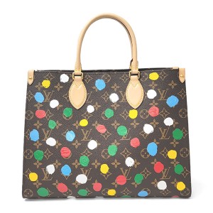 ルイヴィトン 草間彌生 バッグ LOUIS VUITTON LV x YK オンザゴー MM M46379