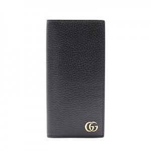 グッチスーパーコピー GUCCI フラップ長財布 GGマーモント メンズ レディース ブラック 428740-DJ20T-1000