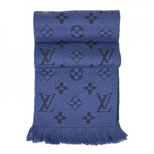 LOUIS VUITTON ルイ・ヴィトン マフラー エシャルプ・ロゴマニア ブルーデニムダーク M70812