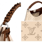 ルイ・ヴィトン LOUIS VUITTON カーメルバッグ モノグラム マヒナレザー クリーム M53188
