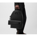 ルイ ヴィトンバックパック アエログラム テイクオフ リュックサック レザー ブラック M57079